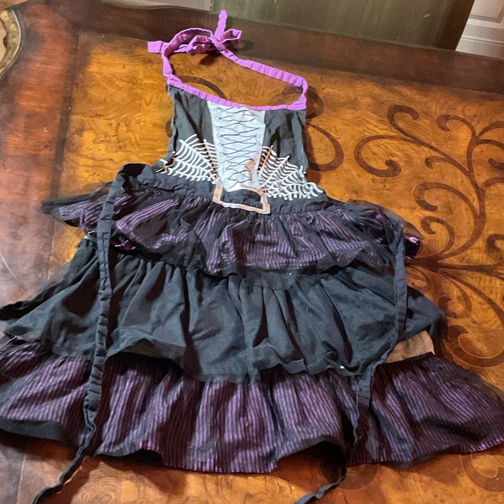 Spider Web Black And Purple WItch Apron. #75